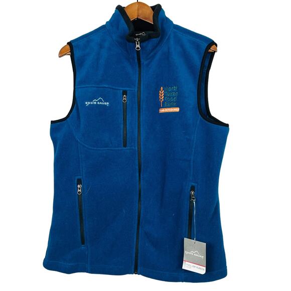 NEW! Eddie Bauer Fleece Vest Young Professionals Logo Teal - XL - Picture 1 of 5